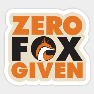 Zero Fox Given Sticker